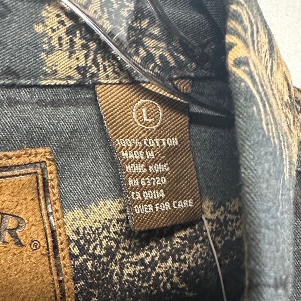 NWT Vintage North River Crossings Safari Print Flannel Shirt Elephants Lions L - Picture 4 of 5